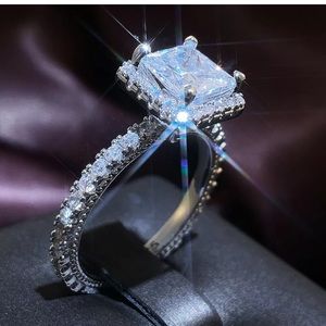 925 Silver Wedding Rings for Women White Sapphire